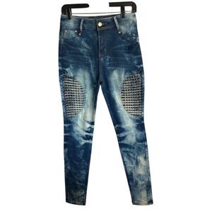 Salvaje Evolution Women's Acid Wash Denim Jeggings Size 9 Blue Stretch